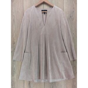 BCBGMAXAZRIA Berit Faux Suede Tunic Dress‎ | Tan / Nude | XXS